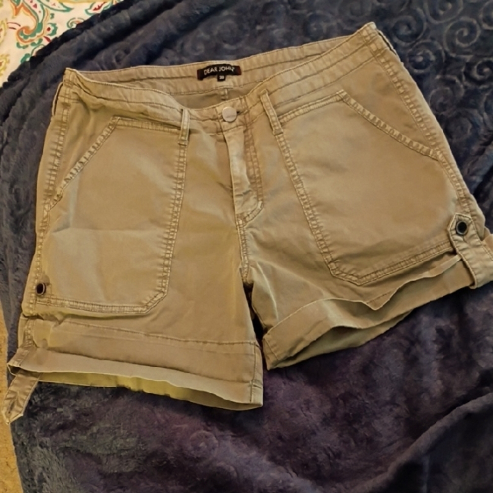 Dear John Olive Cargo Shorts Casual Cotton Blend Size 30